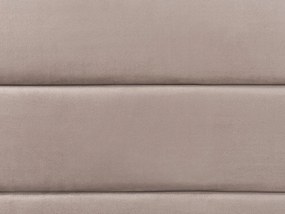 Zamatová posteľ s úložným priestorom 180 x 200 cm sivobéžová ROUEN Beliani
