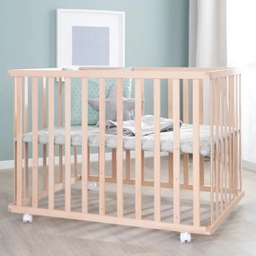 Sivá detská ohrádka z bukového dreva 75x100 cm Roba style – Roba