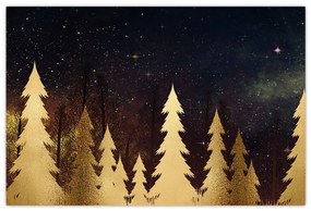 Obraz - Zlatá noc (90x60 cm)