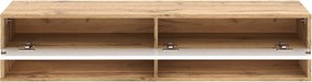 Závěsný TV stolek Derby 140 cm dub Wotan/bílý