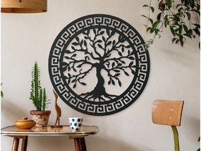 drevko Drevený obraz Grécky Strom života Rozmer obrazu: 32,5 x 32,5 cm, Farba dekorácie: Čierna