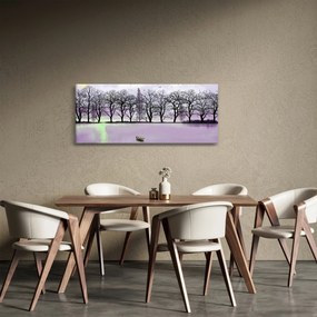 Obraz - Pramice na jazere (120x50 cm)