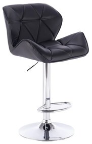 LuxuryForm DESIGN Barová stolička MILANO na striebornom tanieri - čierna