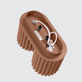 Stropné svietidlo Aura, 2x hnedé hliníkové tienidlo, (10 cm)