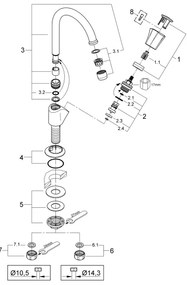 GROHE 20393001 - Stojánkový ventil COSTA L DN 15 lesklý chróm