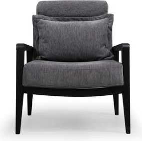 Křeslo Apollo z masivu šedé/černé