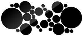 3D nálepky a samolepky, zrkadlové, farebné, dekoračné nálepky, SV000002B- BLACK HEU-