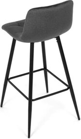 Barová stolička zamatová, sivá AUB-X7015 GREY2