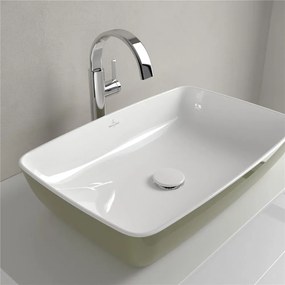VILLEROY &amp; BOCH Artis obdĺžnikové umývadlo na dosku bez otvoru, bez prepadu, 580 x 380 mm, Sage Green, 417258BCS8