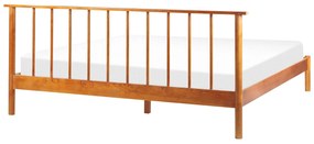 Drevená posteľ 180 x 200 cm svetlé drevo BARRET II Beliani