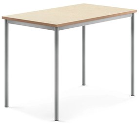 Stôl SONITUS, 1200x800x900 mm, linoleum - béžová, strieborná