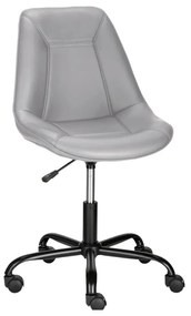 Sivá kancelárska stolička z imitácie kože Kenny – Støraa