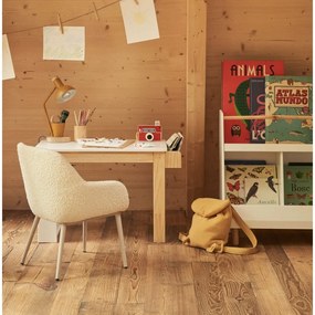 Detský písací stôl s bielou doskou 40x77 cm Serwa – Kave Home