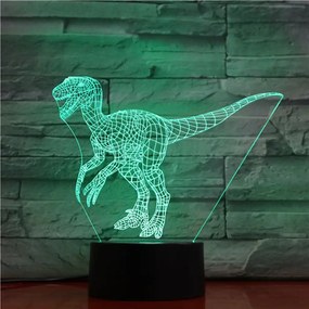 3Dmix 3DL-BTB010 – 3D LED nočná lampa - T-rex (Bluetooth reproduktor - farba biela)
