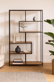 Noela Knižnica regál asymetrická ARCANA 185x114 prírodná