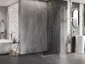 Mexen Lunar-B, výklopný sprchový kút pravý 100 x 100 cm, 8mm číre sklo, chrómový profil, 832-100-100-01-00-P
