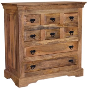 furniture-nabytek.cz - Komoda zo zásuvkami z masívneho dreva mango 90x90x45