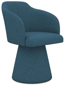 Modré čalúnené jedálenské kreslo Kanoa – Makamii