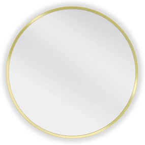 Mexen Loft, okrúhle kúpeľňové zrkadlo 50 cm, farba rámu zlatá lesklá, 9850-050-050-000-50