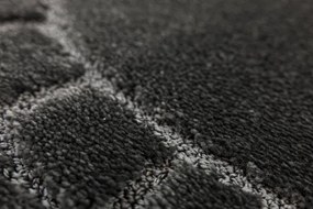 Kúpeľňový koberček Ocean tmavosivý ovál