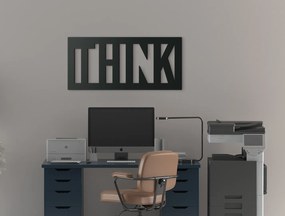 drevko Drevený nápis na stenu Think Rozmer obrazu: 20,5 x 44,5 cm, Farba dekorácie: Čierna