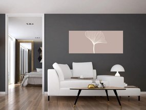 Obraz - Béžové listy N⁰5 (120x50 cm)