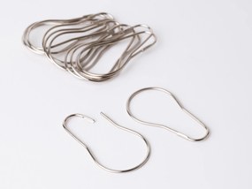 Krúžky na sprchový záves - kovové 12 ks