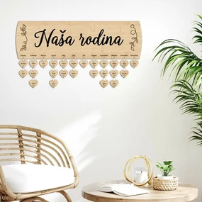DUBLEZ | Drevený rodinný kalendár - Naša rodina