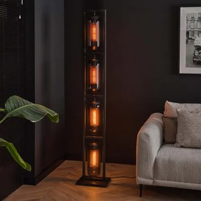 Stojaca lampa 78-38 4L Tower Smoked Glass  - Komfort-nábytok