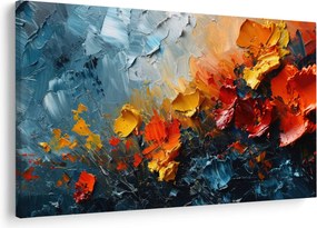 Obraz - Abstraktná maľba kvetov III. (90x60 cm)