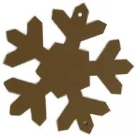 DECOLED 2D Kovová snehová vločka zlatá priemer 10 cm