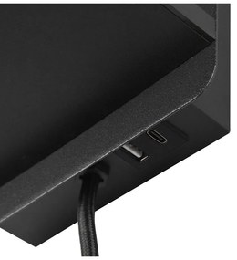 Matne čierne nástenné svietidlo Comfort – Trio