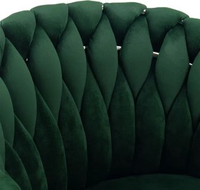 Jedálenská stolička COFTON VELVET tmavozelená