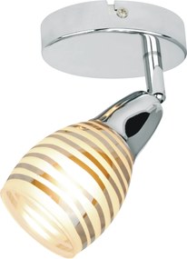 CLX Bodové nástenné moderné LED osvetlenie AFRAGOLA, 1xE14, 10W, chrómované