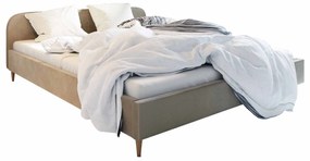 Manželská posteľ 140 cm Lon (sivobéžová) (bez roštu a úložného priestoru). Vlastná spoľahlivá doprava až k Vám domov. 1047033
