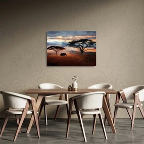 Sklenený obraz - Národný park Serengeti, Tanzánia, Afrika (70x50 cm)