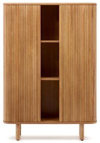 Skrinka v dekore jaseňa s posuvnými dverami v prírodnej farbe 110x160x40 cm Mailen – Kave Home