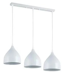 Luster na lanku COMO 3xE27/60W/230V biela