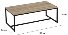 Konferenčný stolík v prírodnej farbe 50x100 cm Urban - Casa Selección