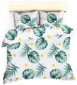 Set bavlneného plédu a 2 obliečok na vankúše Masso Jungle, 200 × 220 cm