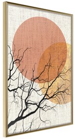 Artgeist Plagát - Double Moon [Poster] Veľkosť: 30x45, Verzia: Zlatý rám