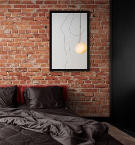 Plagát minimalistická silueta ženského tela - 40x60 black