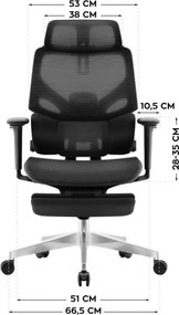 Kancelárska stolička Expert 8.7 Black Mesh