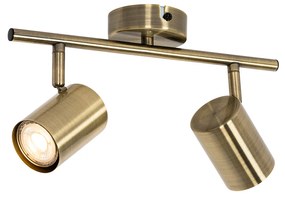 Moderný bodový reflektor bronzový sklápateľný 2-svetlo - Jeana