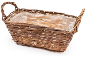 Prútený floristický kôš hnedá, 24 x 12 x 10 cm