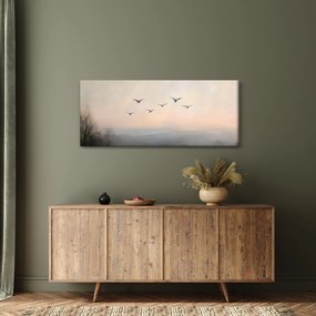 Obraz - Hejno vtákov (120x50 cm)