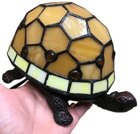 Detská lampa Tiffany KORYTNAČKA Yellow 21*14 cm
