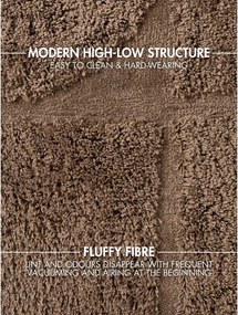 Hnedý ručne tkaný okrúhly koberec ø 160 cm Lambeth Jasper – Ted Baker