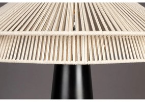 Čierno-biela stolová lampa s textilným tienidlom (výška 62 cm) Elon – Dutchbone