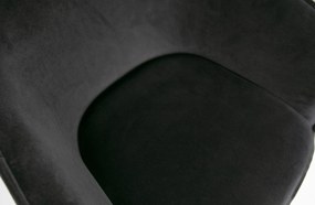 Jedálenská stolička sien velvet čierna 2ks MUZZA